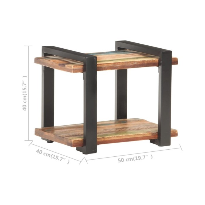 Table de chevet 50x40x40 cm Bois de récupération massif