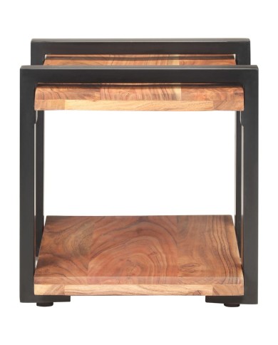 Table de chevet 50x40x40 cm Bois d'acacia massif