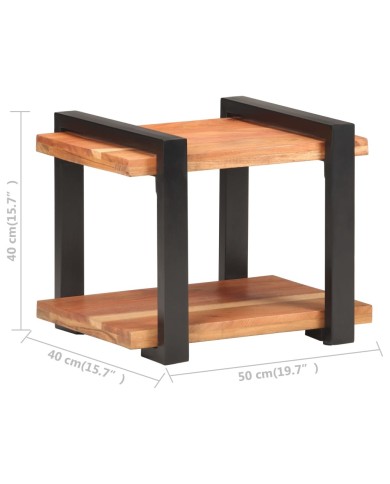 Table de chevet 50x40x40 cm Bois d'acacia massif