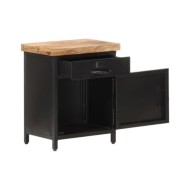 Table de chevet 40x30x52 cm Bois de manguier brut