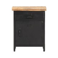 Table de chevet 40x30x52 cm Bois de manguier brut