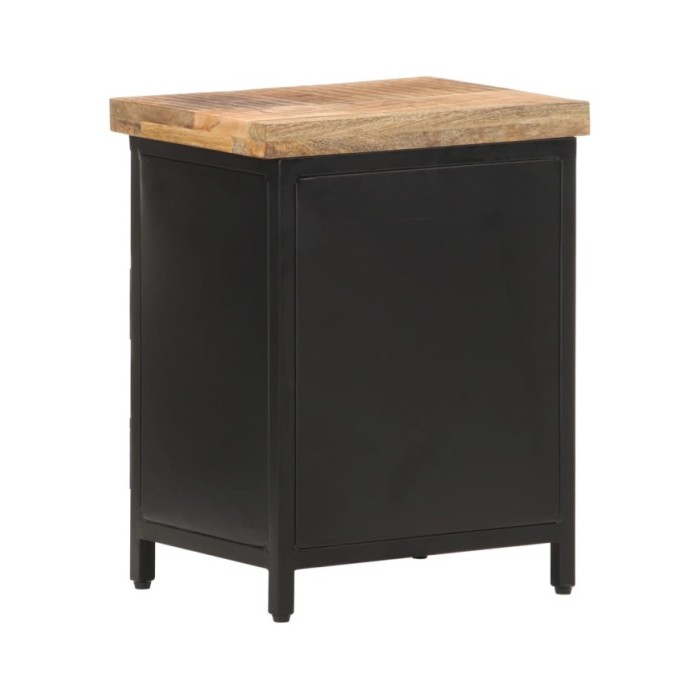 Table de chevet 40x30x52 cm Bois de manguier brut