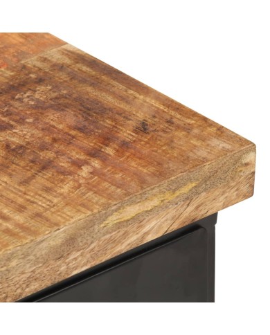 Table de chevet 40x30x52 cm Bois de manguier brut