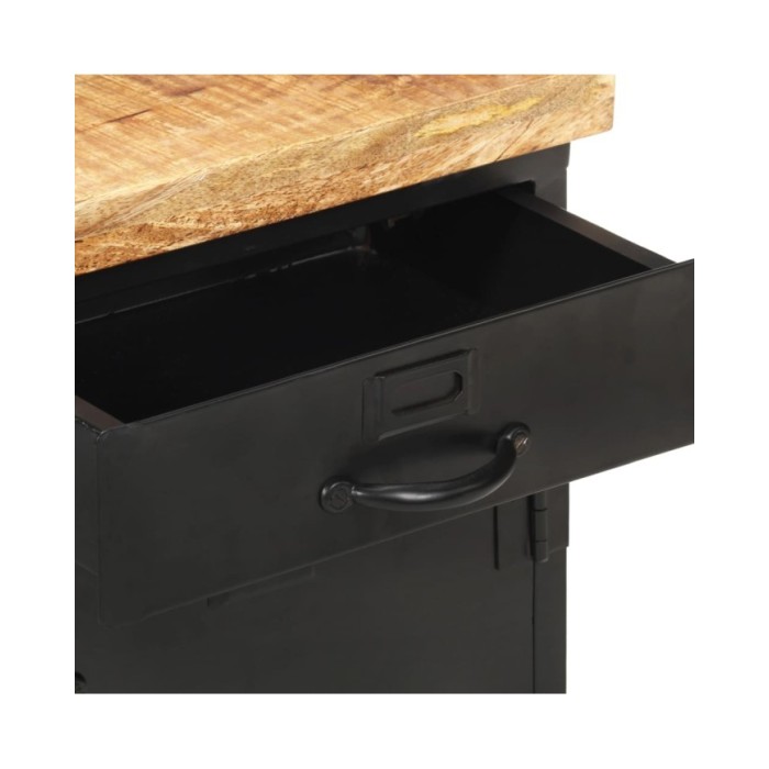 Table de chevet 40x30x52 cm Bois de manguier brut