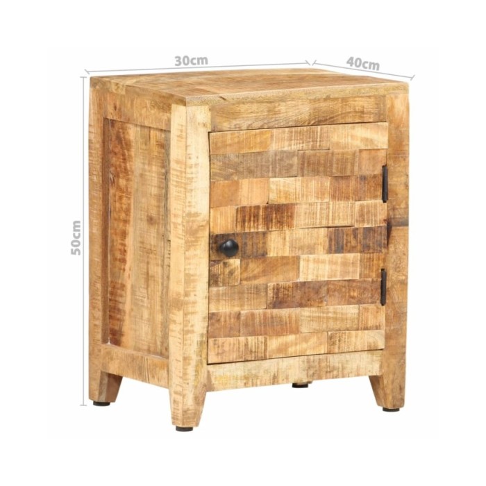 Table de chevet 30x40x50 cm Bois de manguier massif