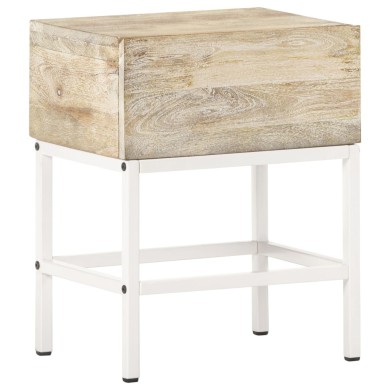 Table de chevet 40x30x50 cm Bois de manguier massif 