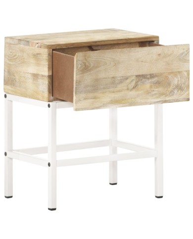 Table de chevet 40x30x50 cm Bois de manguier massif 