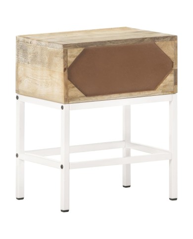 Table de chevet 40x30x50 cm Bois de manguier massif 