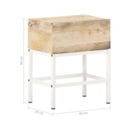 Table de chevet 40x30x50 cm Bois de manguier massif 