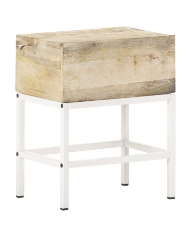 Table de chevet 40x30x50 cm Bois de manguier massif 