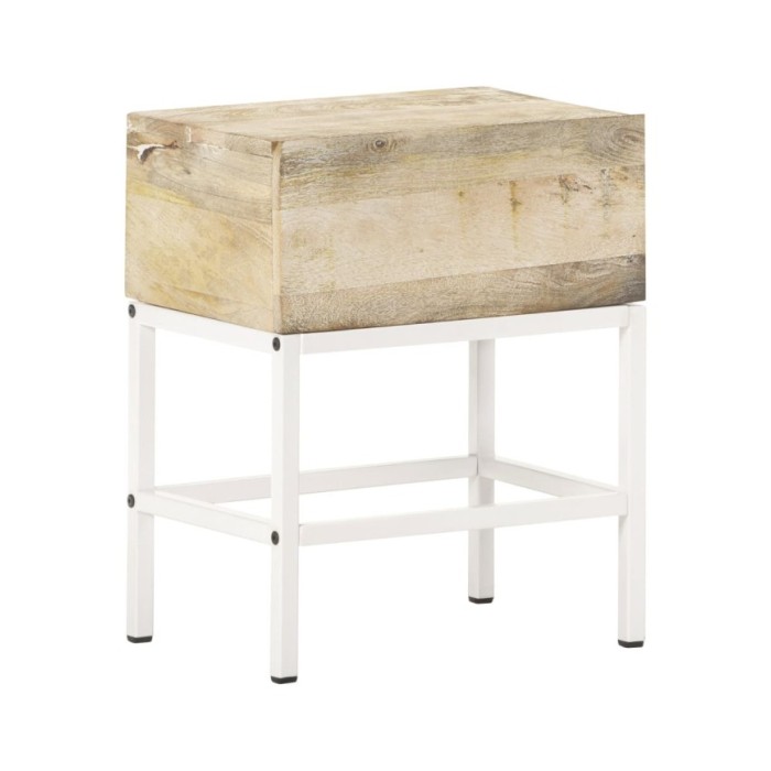 Table de chevet 40x30x50 cm Bois de manguier massif 