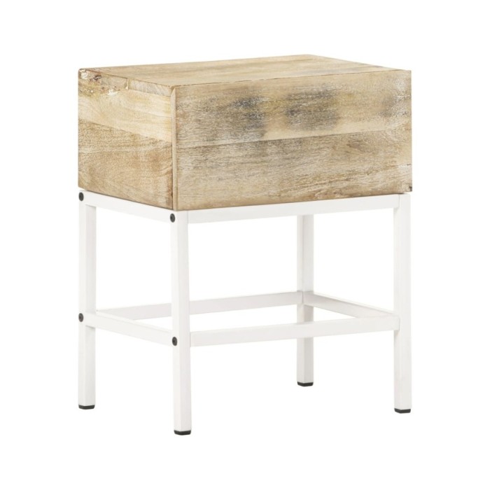 Table de chevet 40x30x50 cm Bois de manguier massif 