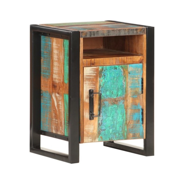 Table de chevet 40x35x55 cm Bois de récupération massif