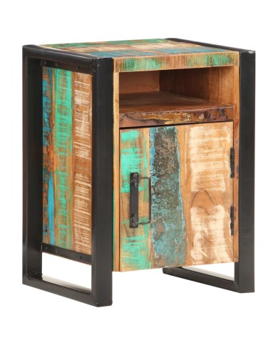 Table de chevet 40x35x55 cm Bois de récupération massif