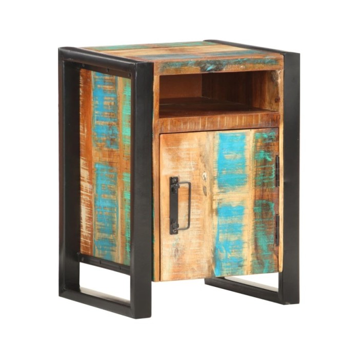 Table de chevet 40x35x55 cm Bois de récupération massif