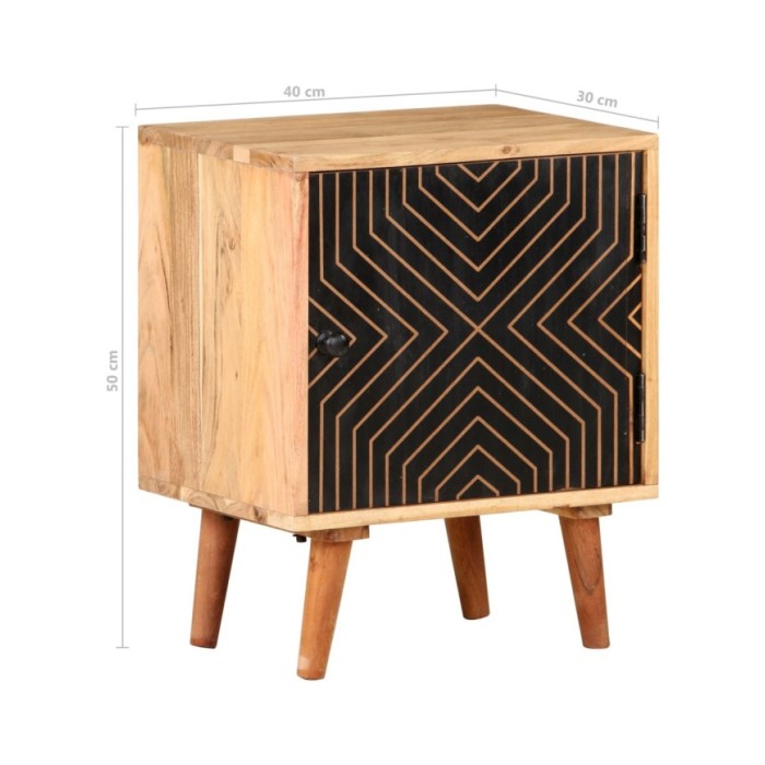 Table de chevet 40x30x50 cm Bois d'acacia massif