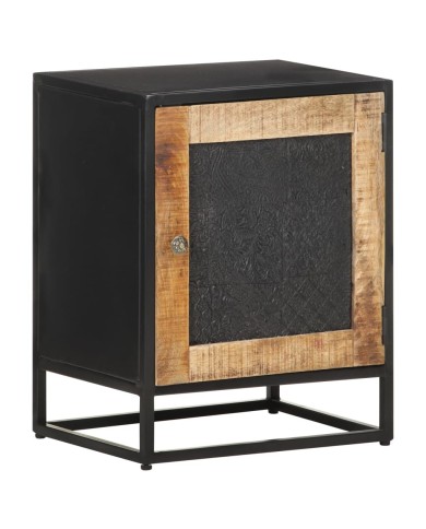 Table de chevet 40x30x50 cm Bois de manguier brut
