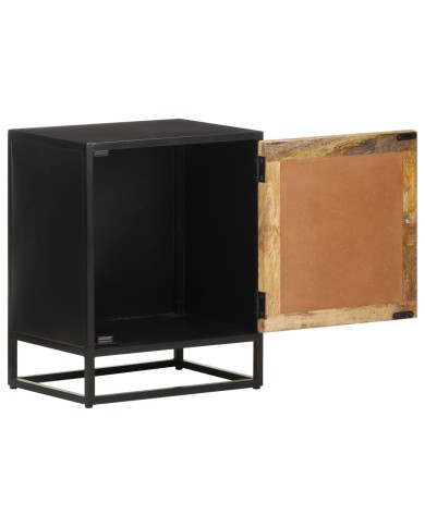 Table de chevet 40x30x50 cm Bois de manguier brut