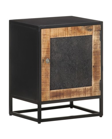 Table de chevet 40x30x50 cm Bois de manguier brut