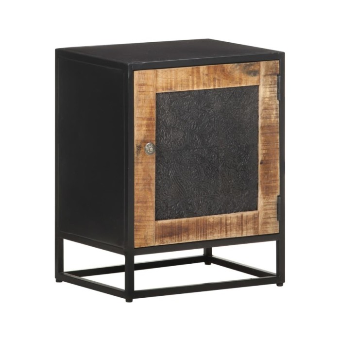 Table de chevet 40x30x50 cm Bois de manguier brut