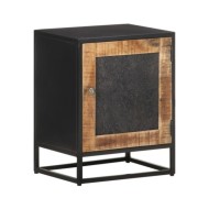 Table de chevet 40x30x50 cm Bois de manguier brut