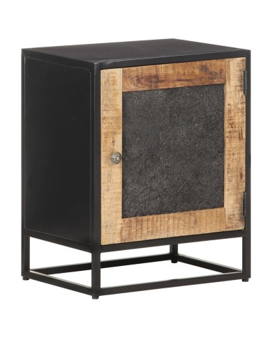 Table de chevet 40x30x50 cm Bois de manguier brut