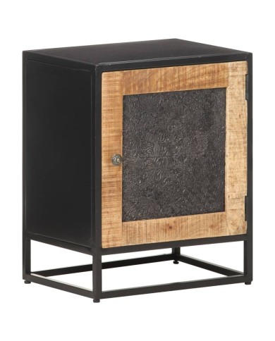 Table de chevet 40x30x50 cm Bois de manguier brut