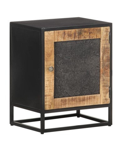 Table de chevet 40x30x50 cm Bois de manguier brut