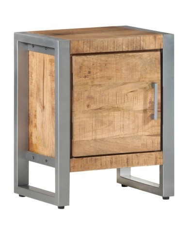 Table de chevet 40x30x50 cm Bois de manguier brut