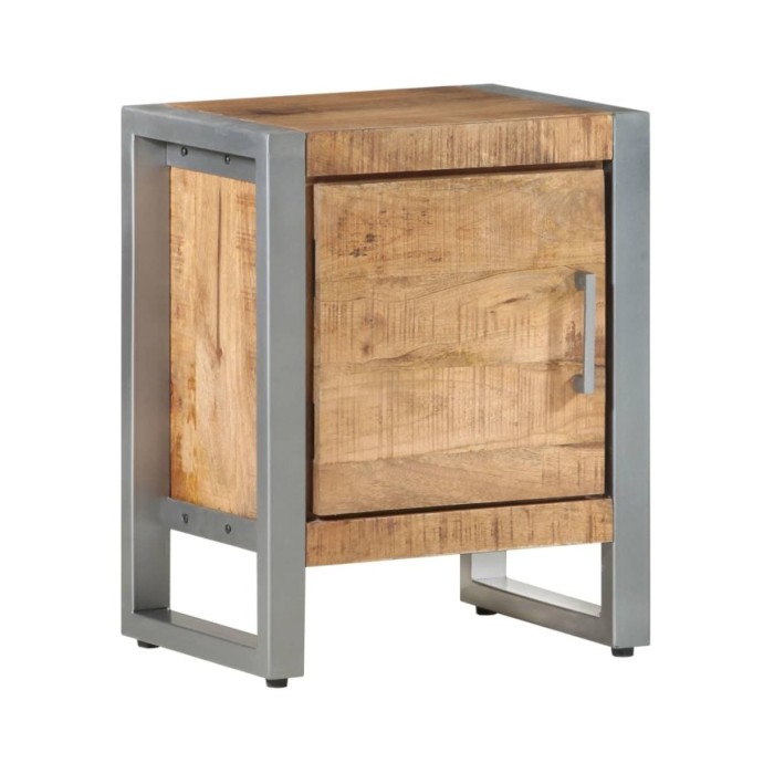 Table de chevet 40x30x50 cm Bois de manguier brut