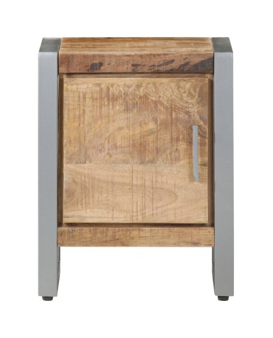 Table de chevet 40x30x50 cm Bois de manguier brut