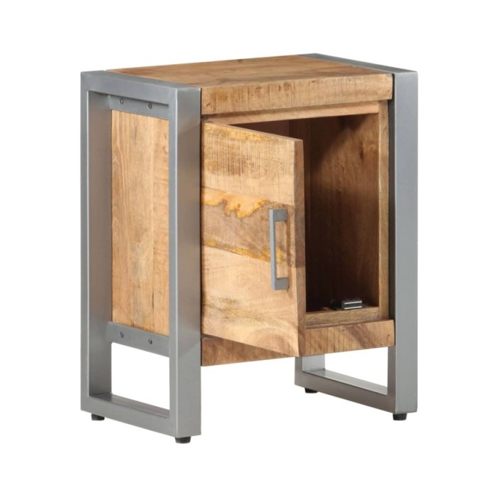 Table de chevet 40x30x50 cm Bois de manguier brut
