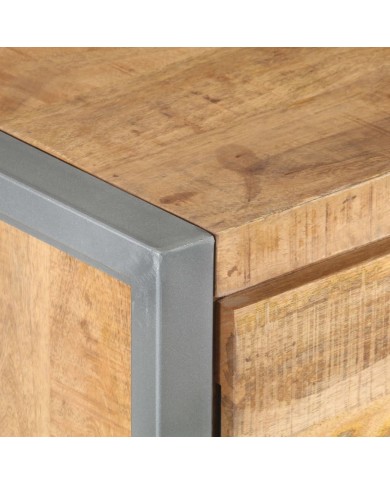 Table de chevet 40x30x50 cm Bois de manguier brut