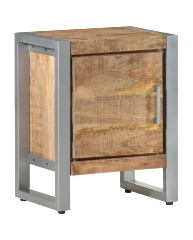 Table de chevet 40x30x50 cm Bois de manguier brut