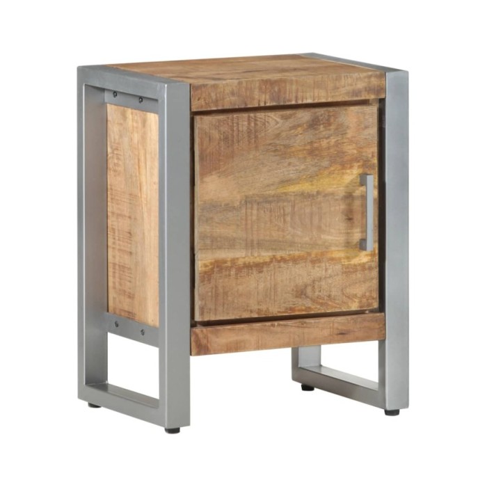 Table de chevet 40x30x50 cm Bois de manguier brut