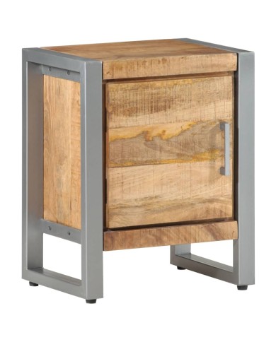 Table de chevet 40x30x50 cm Bois de manguier brut
