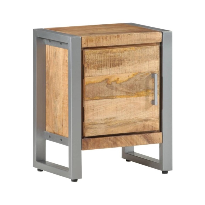 Table de chevet 40x30x50 cm Bois de manguier brut