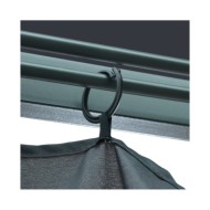 Tonnelle avec rideau 400x300 cm Anthracite Aluminium