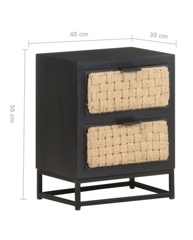 Table de chevet 40x30x50 cm Bois de manguier massif