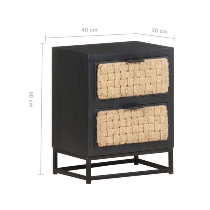 Table de chevet 40x30x50 cm Bois de manguier massif