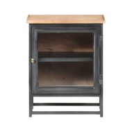 Table de chevet Gris 40x30x50 cm Bois d'acacia massif