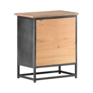 Table de chevet Gris 40x30x50 cm Bois d'acacia massif