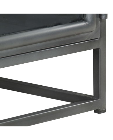 Table de chevet Gris 40x30x50 cm Bois d'acacia massif