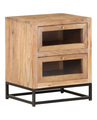 Table de chevet 40x30x50 cm Bois d'acacia massif