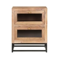 Table de chevet 40x30x50 cm Bois d'acacia massif