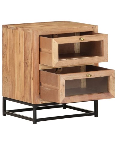 Table de chevet 40x30x50 cm Bois d'acacia massif