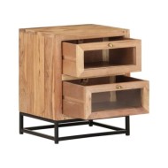 Table de chevet 40x30x50 cm Bois d'acacia massif