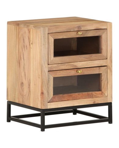 Table de chevet 40x30x50 cm Bois d'acacia massif