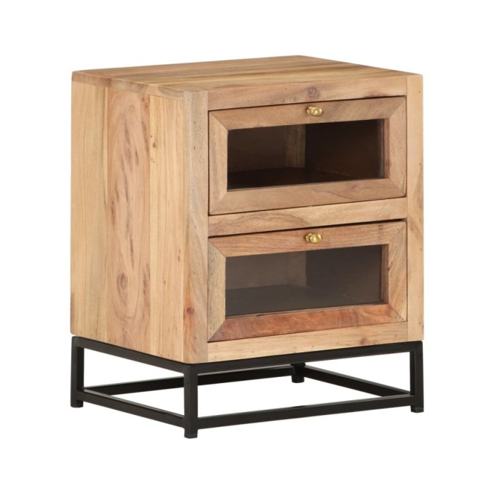 Table de chevet 40x30x50 cm Bois d'acacia massif