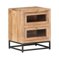 Table de chevet 40x30x50 cm Bois d'acacia massif